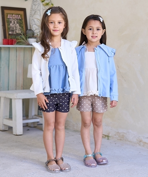 水着 「SWIM」「UV加工」セーラーフリル衿ラッシュガード キッズ 子供