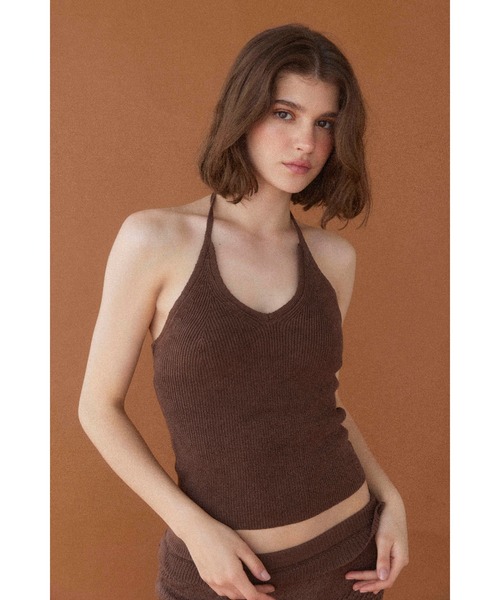 ALEXIA STAM（アリシアスタン） キャミソール Halter Neck Knit Top