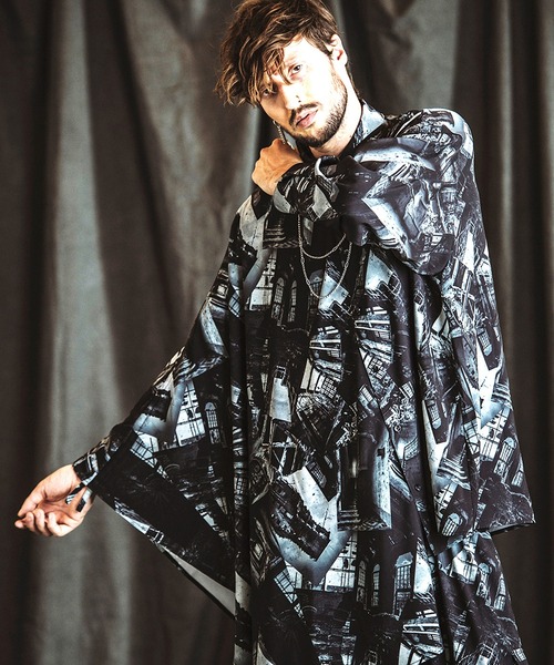 NO ID.（ノーアイディー） シャツ 「NO ID.」Asymmetry Poncho Shirt