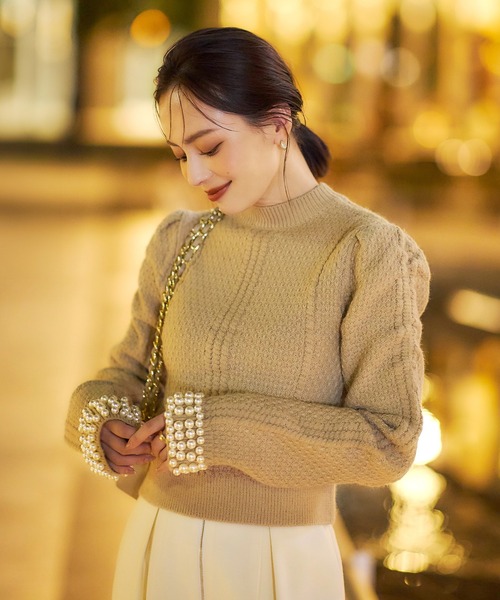 anuans（アニュアンス） ニット セーター パールニットトップス