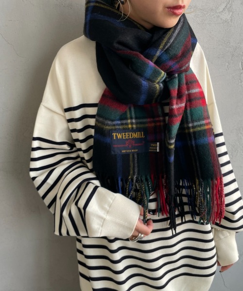 TWEED MILL（ツイードミル） マフラー ストール 70×190 大判ストール