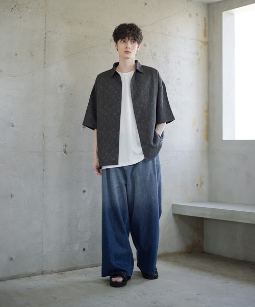 タンクトップ リップルプリーツレイヤードノースリーブ/タンクトップ