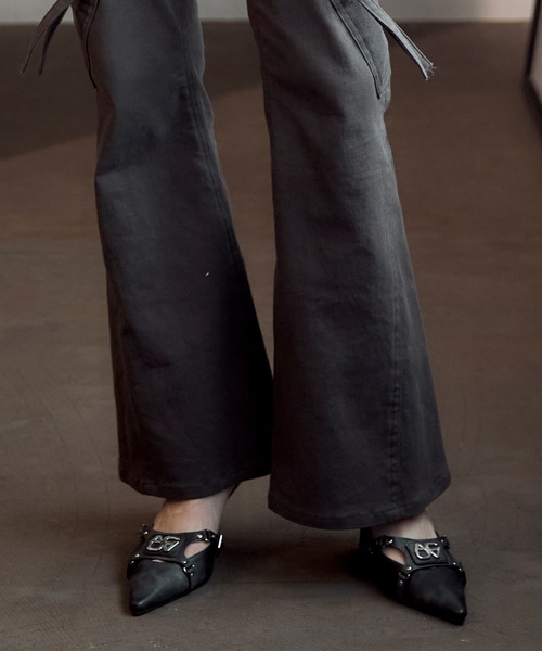 ACLENT（アクレント） パンプス ロゴプレートミュール : ZOZOTOWN