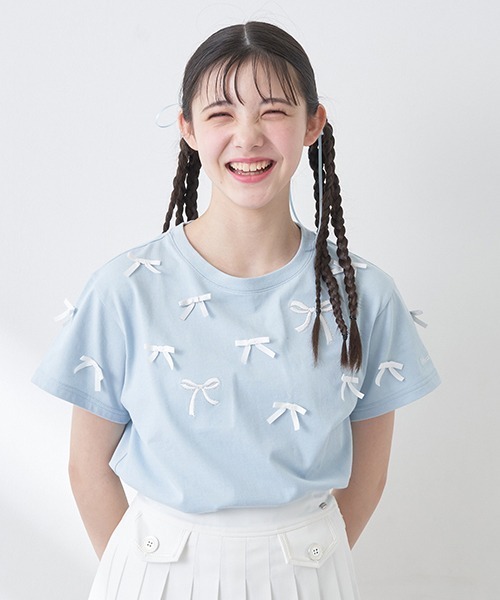 mezzo piano Junior（メゾピアノ ジュニア） tシャツ リボン＆リボンT