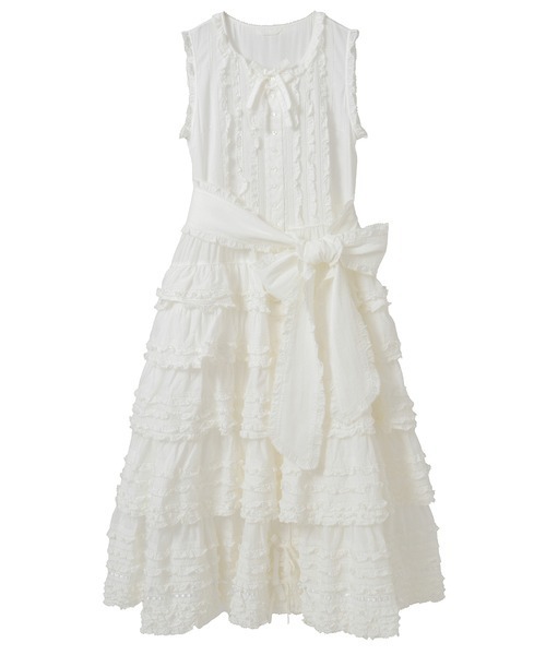 PINK HOUSE（ピンクハウス） ワンピース サッシュベルト付きローン