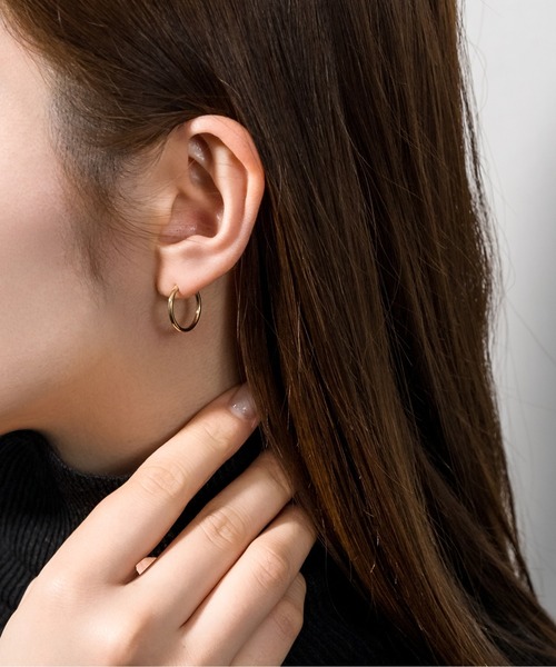 Jewel closet by L&Co. ピアス K18 フープ ピアス レディース メンズ