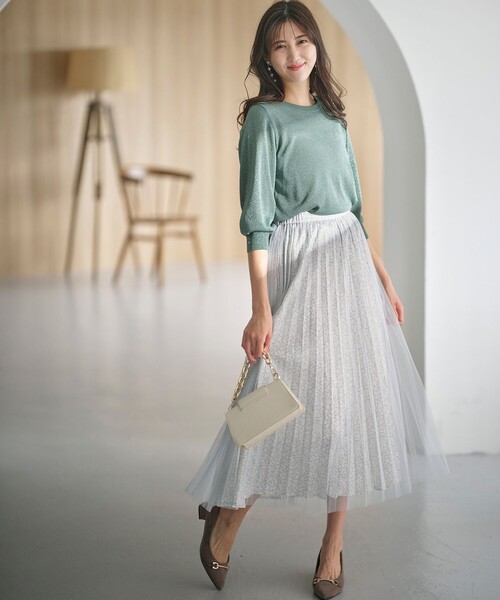 ANY SIS（エニィスィス） スカート 「洗える」チュールレイヤード