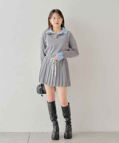 Chico（チコ） ブーツ 「XLサイズあり/美脚見せ」厚底ストレッチロング