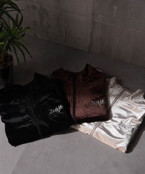 ジャージ 「セットアップ 対応」サイドライン ベロア トラック