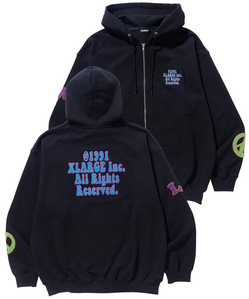 XLARGE（エクストラ ラージ） パーカー DAISY ZIP HOODED SWEAT メンズ