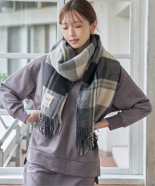 ikka（イッカ） マフラー ストール ウォッシャブルマルチチェック