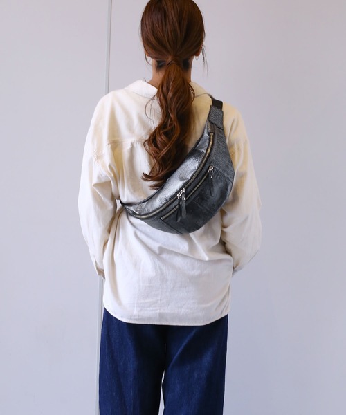 sankyo shokai（三京商会） ウエストポーチ リザード レザー 本革