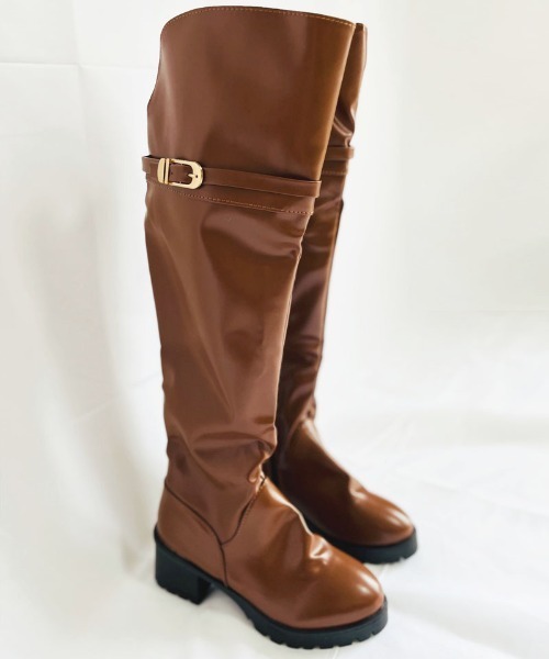 shoppinggo ブーツ ロングブーツ 裏起毛 ニーハイブーツ レディース