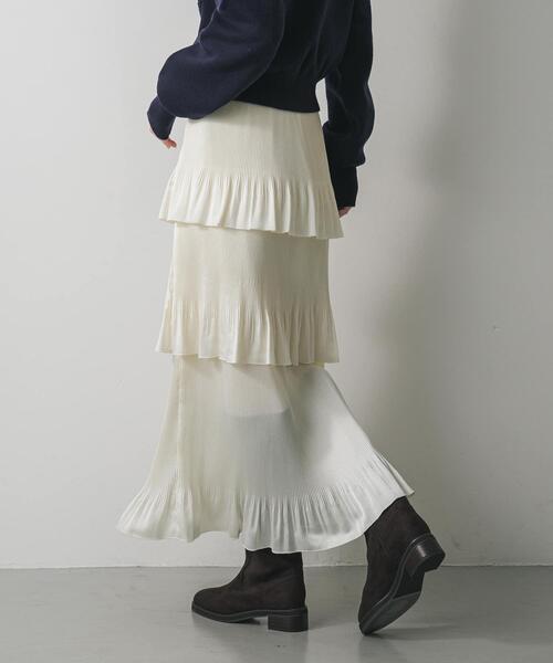 SENSE OF PLACE by URBAN RESEARCH スカート ティアードプリーツ