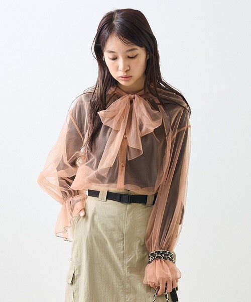 FREAK'S STORE（フリークスストア） ブラウス シャツ チュールボウタイ