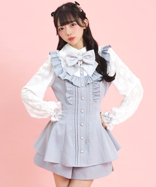 Secret Honey（シークレットハニー） セットアップ 袖レースピンタック