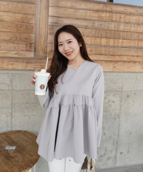 Fit more（フィットモア） ブラウス シャツ 「ZOZO限定カラー」Vネック