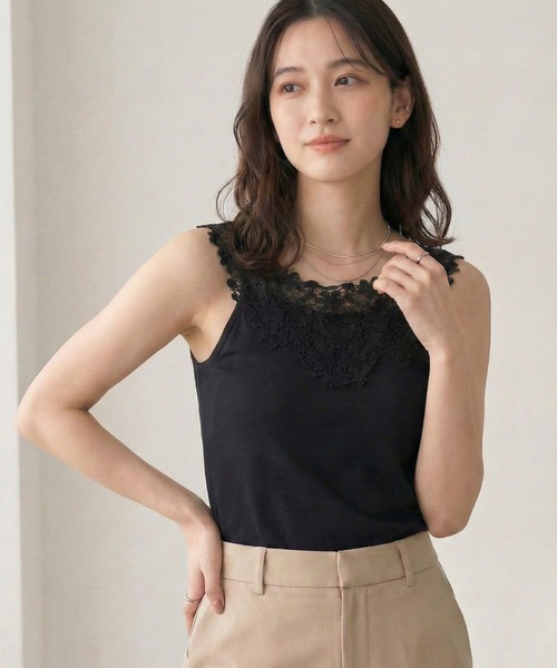 FUNALIVE（ファンアライブ） タンクトップ ノースリーブ 「上品な花柄