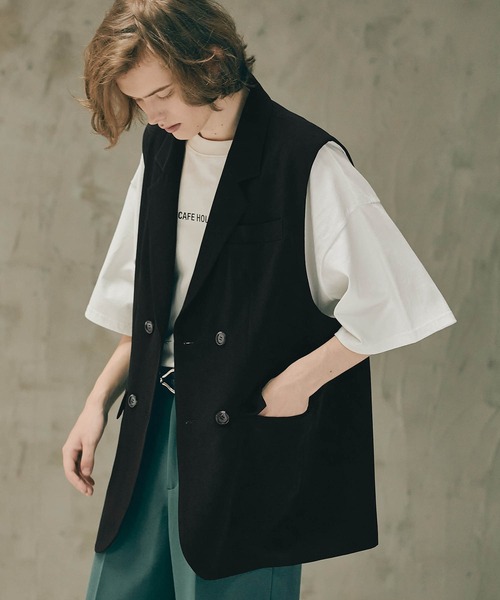 WONDER WONDER（ワンダーワンダー） ベスト メンズ ダブルテーラード