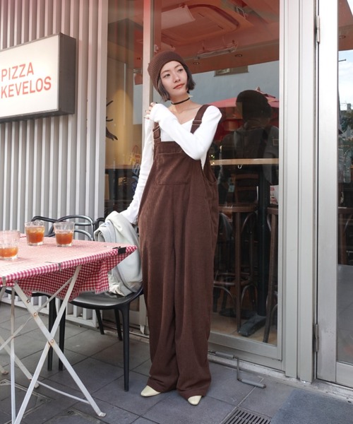 TEEN BOOP サロペット オーバーオール コーデュロイルーズサロペット