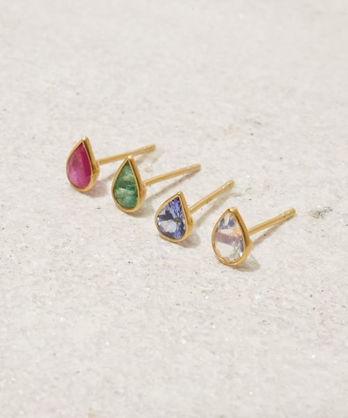 ARTIDA OUD ピアス 「eden」 K10 ペアシェイプ ルビー スタッド