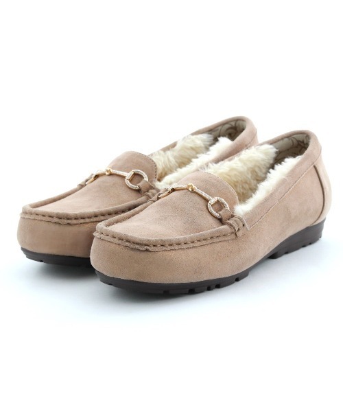 HIMIKO デッキシューズ モカシン 「HIMIKO」ビジュービットふわふわ