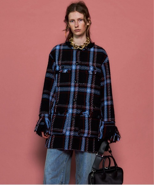 MAISON SPECIAL（メゾンスペシャル） ノーカラーコート コート Fringe