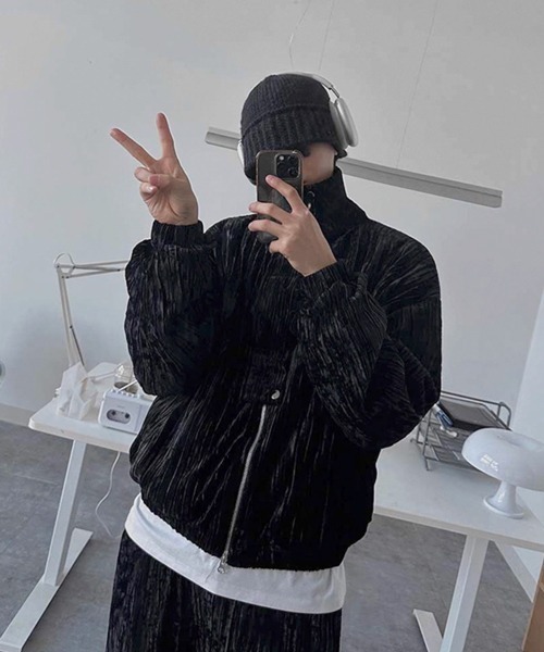 NOWLE（ノウル） ジャージ 「NOWLE」ベロア調 トラックジャケット