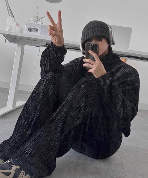 NOWLE（ノウル） ジャージ 「NOWLE」ベロア調 トラックジャケット