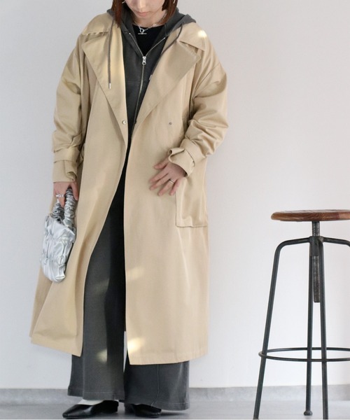 cepo（セポ） トレンチコート コート ビッグポケット＆ギャザー