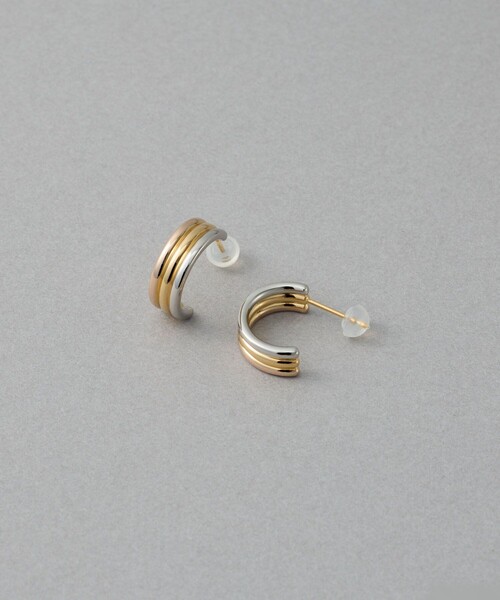 ete（エテ） ピアス 「トリカラー」 フープピアス レディース