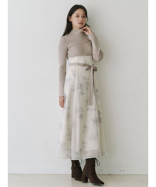 MERCURYDUO（マーキュリーデュオ） ワンピース フラワードッキング