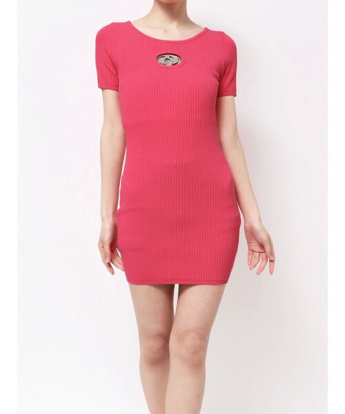 GYDA（ジェイダ） ワンピース GD bijou MOLD ハーフスリーブ ニット