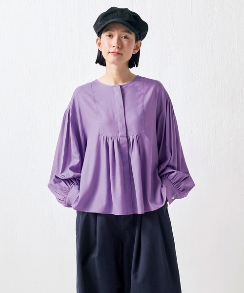 Sunny clouds（サニークラウズ） ブラウス シャツ パープルブラウス
