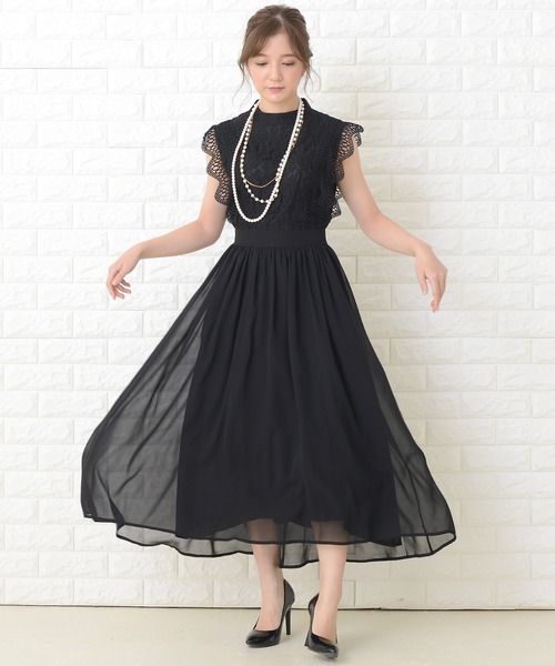 Lace Ladies（レースレディース） ドレス フリルノースリーブロング