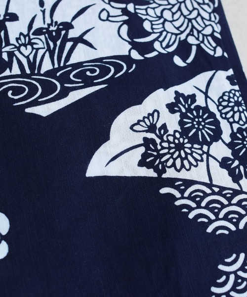 utatane 浴衣 手染め注染浴衣3点セット utatane×注染工房 赤坂紬 藍色