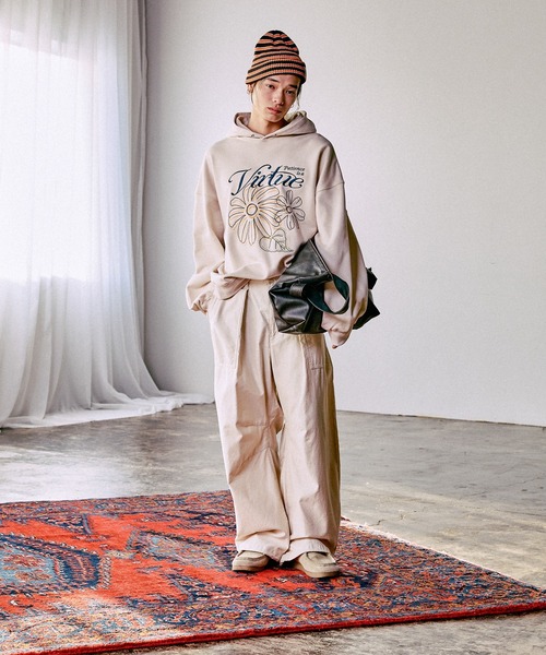 RAGEBLUE（レイジブルー） パーカー フラワー刺繍/ヘビーウェイト/裏毛