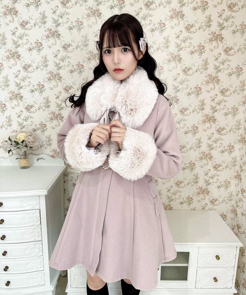 ROJITA（ロジータ） コート アウター パールチャームティペット付き