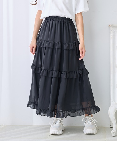 Amourire girl（アムリールガール） スカート フリルリボン ティアード
