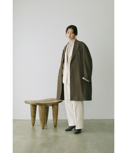 チェスターコート コート GOOVI シングルチェスターコート ウール
