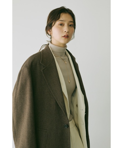チェスターコート コート GOOVI シングルチェスターコート ウール