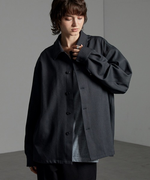 CIYOT シャツ 「CIYOT-シヨウト-」ウールライクファブリックルーズ