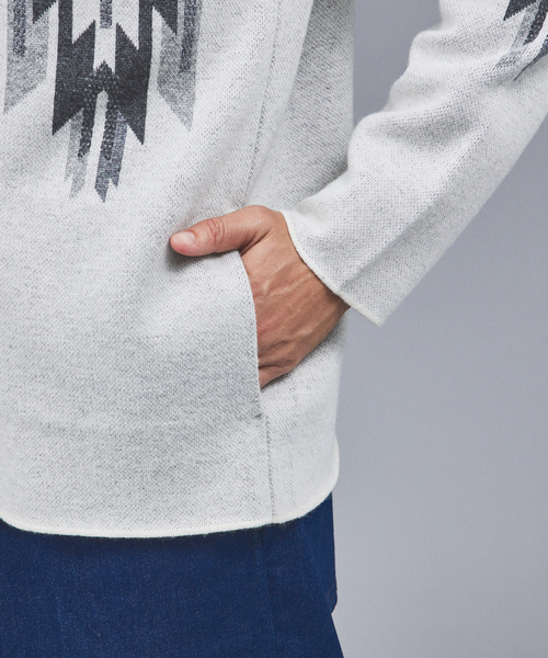 DESIGNWORKS（デザインワークス） カーディガン 「チマヨ柄」ジップ