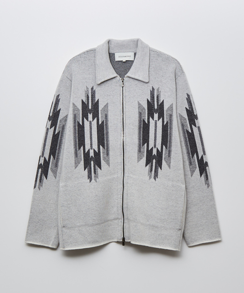 DESIGNWORKS（デザインワークス） カーディガン 「チマヨ柄」ジップ