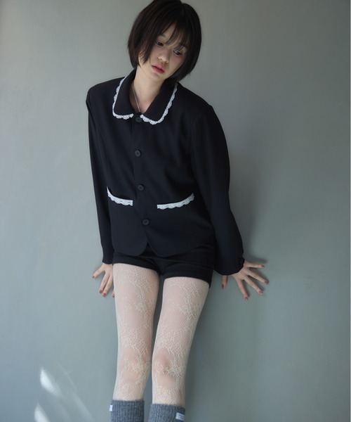 Smyeon コート アウター Compact lace jaket / レース付きコンパクト