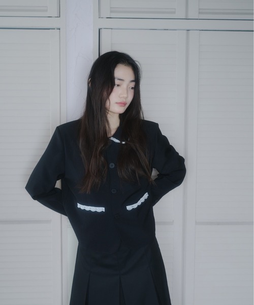 Smyeon コート アウター Compact lace jaket / レース付きコンパクト