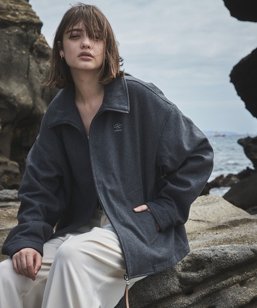 CIASENSE ブルゾン アウター High neck zip-up short blouson