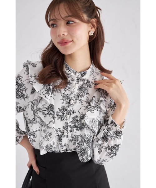 tocco closet（トッコ クローゼット） ブラウス シャツ ラッフルフリル