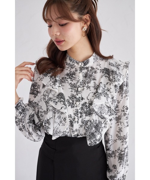tocco closet（トッコ クローゼット） ブラウス シャツ ラッフルフリル