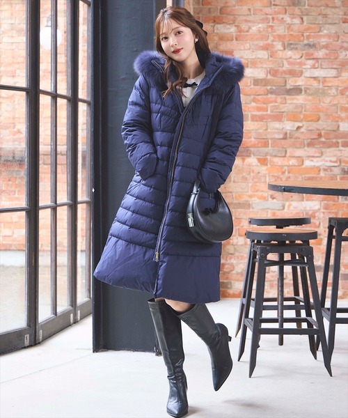 SWINGLE（スウィングル） ダウンコート ダウンジャケット FOXファー付